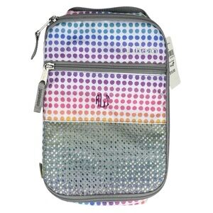 NWT LL Bean RLT Rainbow Coloured Small Polka Dot Pattern Zip Close Lunch Box